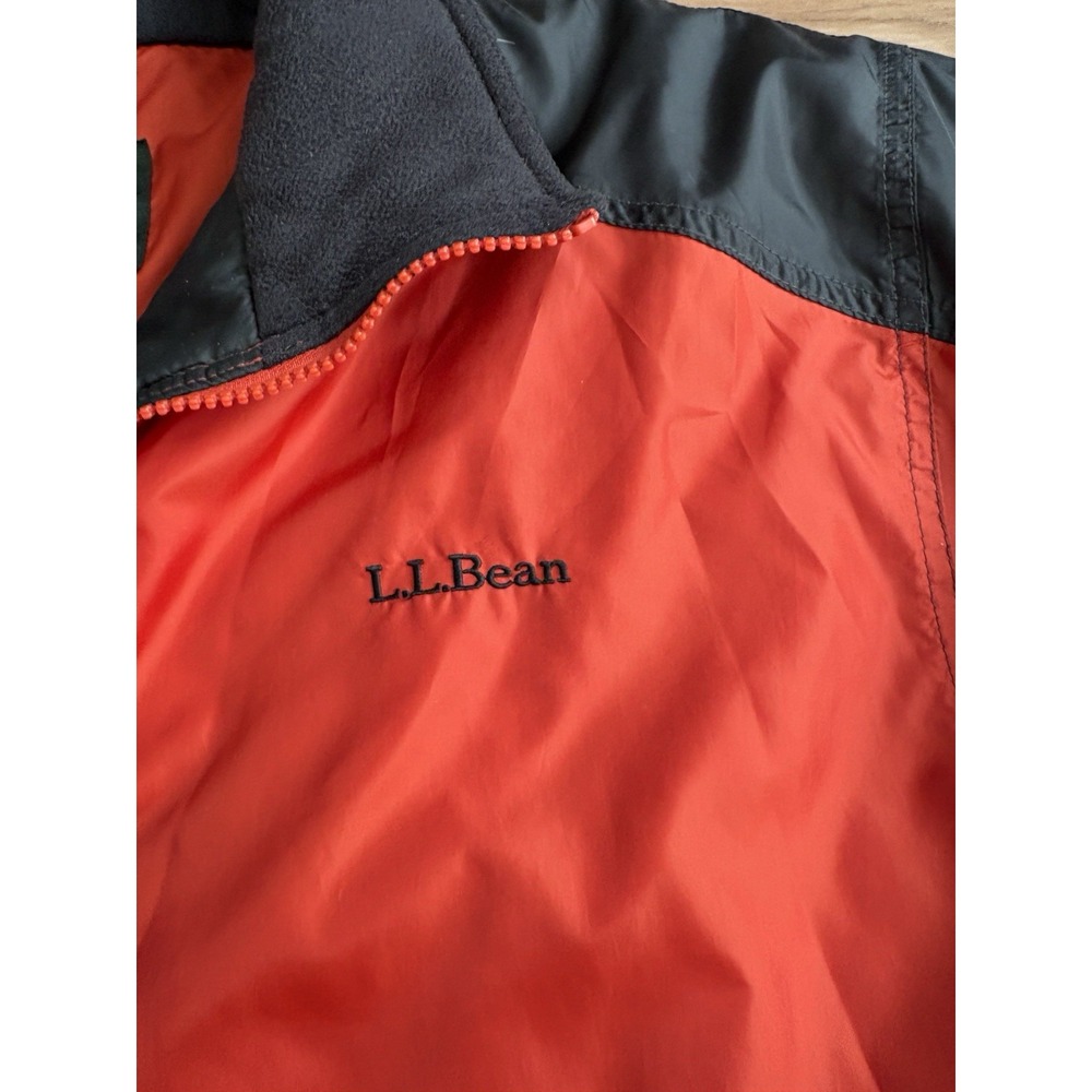 LL Bean Men's‎ Primaloft Puffer Jacket XLT Red Black  Vintage Full Zip Coat - Picture 3 of 7